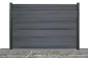 KIT clôture aluminium ARCACHON - Gris 7016 à sceller - Hauteur 100cm x Longueur 4 mètres