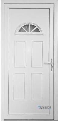 Porte d'entrée PVC KT04 blanc Ht.215 x Lg.80cm
