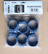 6 Colliers polyamide gris 7016