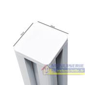 Poteau aluminium blanc pour clture ARCACHON - Hauteur 110cm