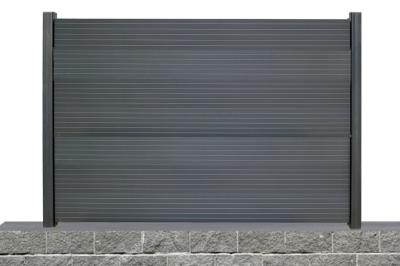 KIT clôture aluminium ARCACHON - Gris 7016 à sceller - Hauteur 100cm x Longueur 20 mètres