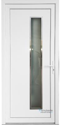 Porte d'entrée PVC KF46 blanc Ht.215 x Lg.90cm