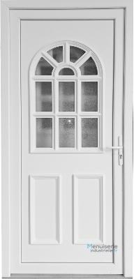 Porte d'entrée PVC KF45 blanc Ht.215 x Lg.90cm