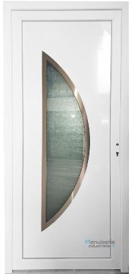 Porte d'entrée PVC KF07 blanc Ht.215 x Lg.90cm