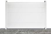 KIT clôture aluminium ARCACHON - Blanche à sceller - Hauteur 100cm - Longueur 10 mètres