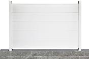 KIT clôture aluminium ARCACHON - Blanche sur platine - Hauteur 40 cm - longueur 4 mètres