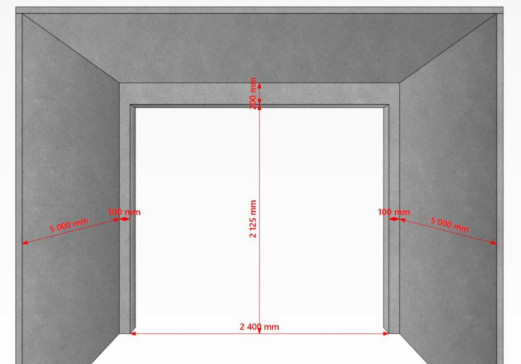 Dimension tableau 2125x240 d'une porte de garage sectionnelle