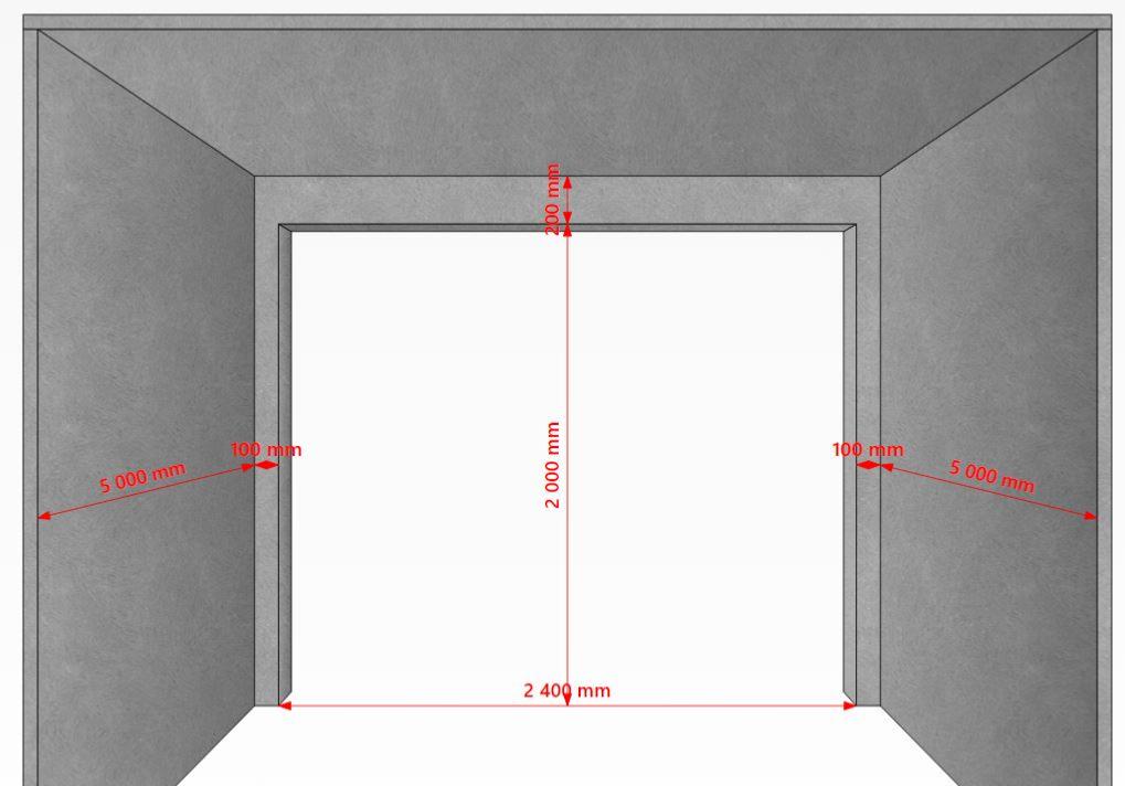 Dimension tableau 200x240 d'une porte de garage sectionnelle